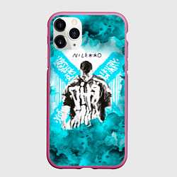 Чехол iPhone 11 Pro матовый NILETTO, цвет: 3D-малиновый