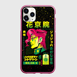 Чехол iPhone 11 Pro матовый Приключения ДжоДжо, цвет: 3D-малиновый
