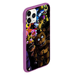 Чехол iPhone 11 Pro матовый Five Nights At Freddy's, цвет: 3D-фиолетовый — фото 2