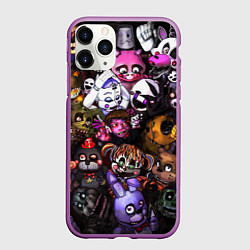 Чехол iPhone 11 Pro матовый Five Nights At Freddy's, цвет: 3D-фиолетовый