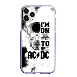 Чехол iPhone 11 Pro матовый I'm on the highway to hell ACDC, цвет: 3D-светло-сиреневый