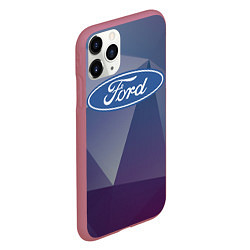Чехол iPhone 11 Pro матовый Ford, цвет: 3D-малиновый — фото 2