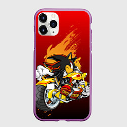 Чехол iPhone 11 Pro матовый Ёж Шедоу, цвет: 3D-фиолетовый