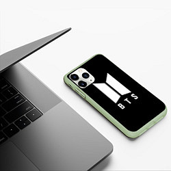 Чехол iPhone 11 Pro матовый BTS, цвет: 3D-салатовый — фото 2