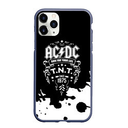 Чехол iPhone 11 Pro матовый ACDC TNT, цвет: 3D-серый