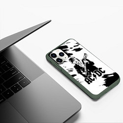 Чехол iPhone 11 Pro матовый ACDC, цвет: 3D-темно-зеленый — фото 2