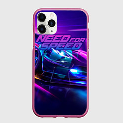 Чехол iPhone 11 Pro матовый Need for Speed, цвет: 3D-малиновый