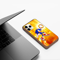 Чехол iPhone 11 Pro матовый Sonic, цвет: 3D-коричневый — фото 2