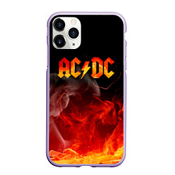 Чехол iPhone 11 Pro матовый ACDC, цвет: 3D-светло-сиреневый