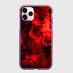 Чехол iPhone 11 Pro матовый Красный дым, цвет: 3D-фиолетовый