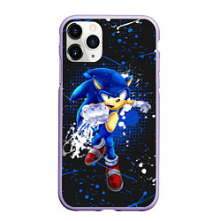 Чехол iPhone 11 Pro матовый SONIC, цвет: 3D-светло-сиреневый