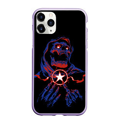 Чехол iPhone 11 Pro матовый Skull Sum41, цвет: 3D-светло-сиреневый