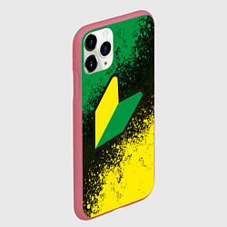 Чехол iPhone 11 Pro матовый JDM LOGO, цвет: 3D-малиновый — фото 2