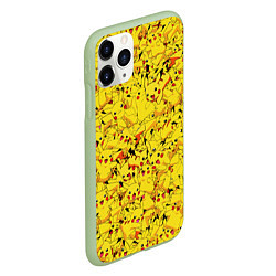 Чехол iPhone 11 Pro матовый Пикачу, цвет: 3D-салатовый — фото 2