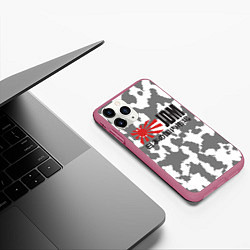 Чехол iPhone 11 Pro матовый JDM Style, цвет: 3D-малиновый — фото 2