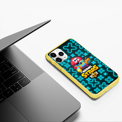 Чехол iPhone 11 Pro матовый Brawl Stars Pirate Gene, цвет: 3D-желтый — фото 2