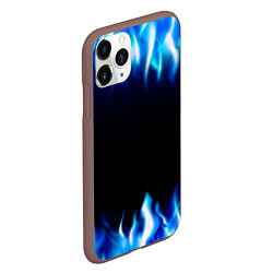 Чехол iPhone 11 Pro матовый Синий Огонь, цвет: 3D-коричневый — фото 2
