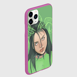 Чехол iPhone 11 Pro матовый Billie Eilish, цвет: 3D-фиолетовый — фото 2