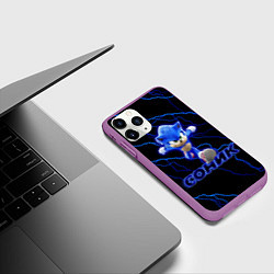 Чехол iPhone 11 Pro матовый СОНИК, цвет: 3D-фиолетовый — фото 2