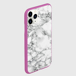 Чехол iPhone 11 Pro матовый Мрамор, цвет: 3D-фиолетовый — фото 2