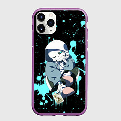 Чехол iPhone 11 Pro матовый UNDERTALE, цвет: 3D-фиолетовый