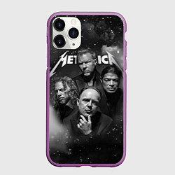 Чехол iPhone 11 Pro матовый Metallica, цвет: 3D-фиолетовый