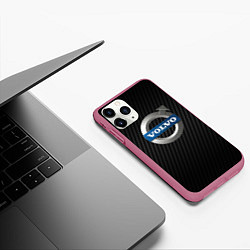 Чехол iPhone 11 Pro матовый VOLVO, цвет: 3D-малиновый — фото 2