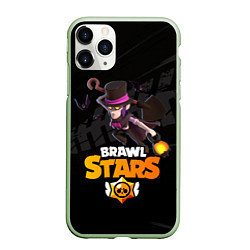 Чехол iPhone 11 Pro матовый Brawl stars Mortis Мортис, цвет: 3D-салатовый