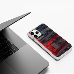 Чехол iPhone 11 Pro матовый Neon in the city, цвет: 3D-белый — фото 2