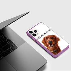 Чехол iPhone 11 Pro матовый Ирландский сеттер, цвет: 3D-фиолетовый — фото 2