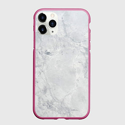 Чехол iPhone 11 Pro матовый Мрамор, цвет: 3D-малиновый