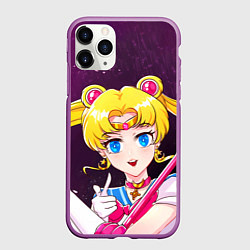 Чехол iPhone 11 Pro матовый Sailor Moon, цвет: 3D-фиолетовый