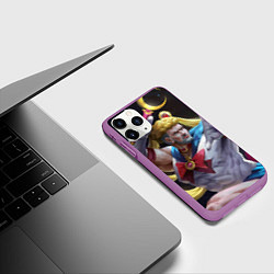 Чехол iPhone 11 Pro матовый Сейлор Панч, цвет: 3D-фиолетовый — фото 2