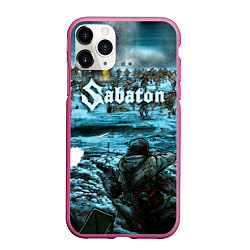 Чехол iPhone 11 Pro матовый Sabaton, цвет: 3D-малиновый