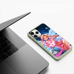 Чехол iPhone 11 Pro матовый HI, цвет: 3D-салатовый — фото 2