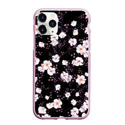 Чехол iPhone 11 Pro матовый САКУРА, цвет: 3D-розовый
