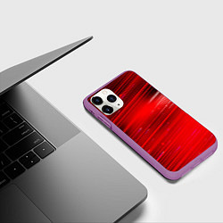 Чехол iPhone 11 Pro матовый Красный свет, цвет: 3D-фиолетовый — фото 2