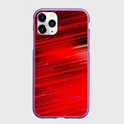 Чехол iPhone 11 Pro матовый Красный свет, цвет: 3D-фиолетовый