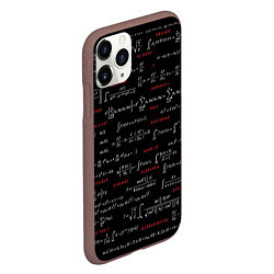 Чехол iPhone 11 Pro матовый Математические формулы, цвет: 3D-коричневый — фото 2