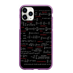 Чехол iPhone 11 Pro матовый Математические формулы, цвет: 3D-фиолетовый