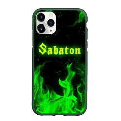 Чехол iPhone 11 Pro матовый SABATON, цвет: 3D-темно-зеленый