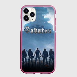 Чехол iPhone 11 Pro матовый SABATON, цвет: 3D-малиновый