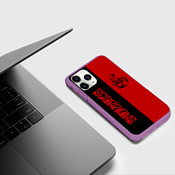Чехол iPhone 11 Pro матовый SCORPIONS, цвет: 3D-фиолетовый — фото 2