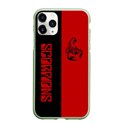 Чехол iPhone 11 Pro матовый SCORPIONS, цвет: 3D-салатовый