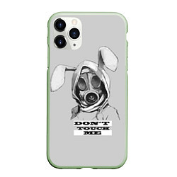 Чехол iPhone 11 Pro матовый Don't touch me, цвет: 3D-салатовый