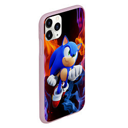 Чехол iPhone 11 Pro матовый SONIC, цвет: 3D-розовый — фото 2