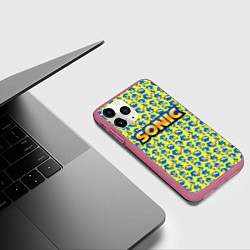 Чехол iPhone 11 Pro матовый SONIC, цвет: 3D-малиновый — фото 2