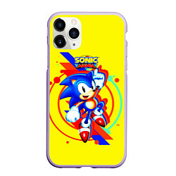 Чехол iPhone 11 Pro матовый SONIC, цвет: 3D-светло-сиреневый