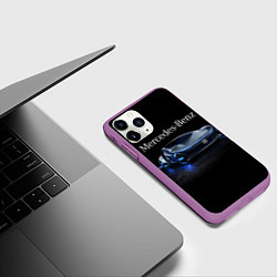 Чехол iPhone 11 Pro матовый MERCEDES, цвет: 3D-фиолетовый — фото 2