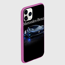 Чехол iPhone 11 Pro матовый MERCEDES, цвет: 3D-фиолетовый — фото 2